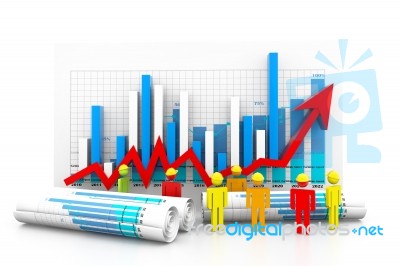 Economical Business Chart And Graph Stock Image