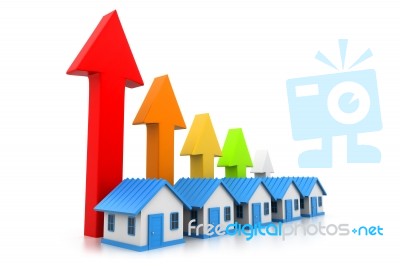 Economical Home Sale Graph Stock Image