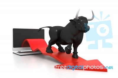 Economical Stock Market Chart Stock Image