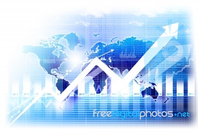 Economical Stock Market Graph Stock Image