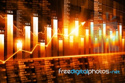 Economical Stock Market Graph Stock Image