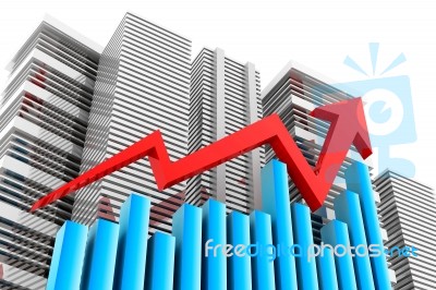 Economical Stock Market Graph Stock Image