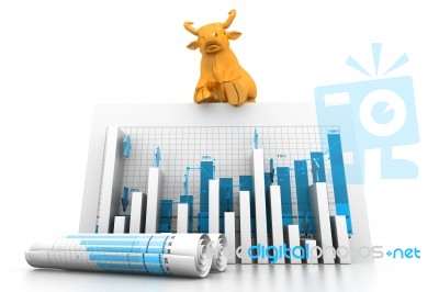 Economical Stock Market Graph Stock Image