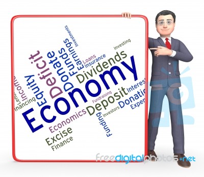 Economy Word Means Micro Economics And Economical Stock Image