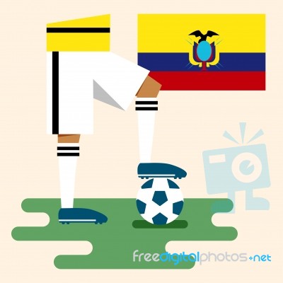 Ecuador National Soccer Kits Stock Image