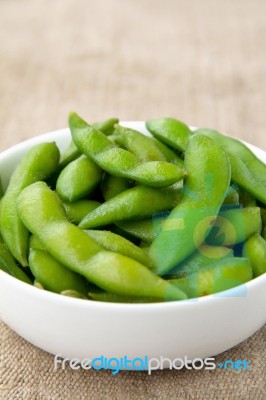 Edamame Soy Beans Stock Photo