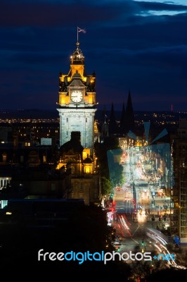 Edinburgh Cityscape Stock Photo