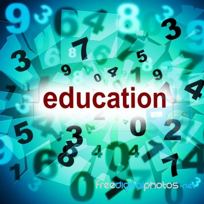 Education Educate Means Schooling Training And Develop Stock Image