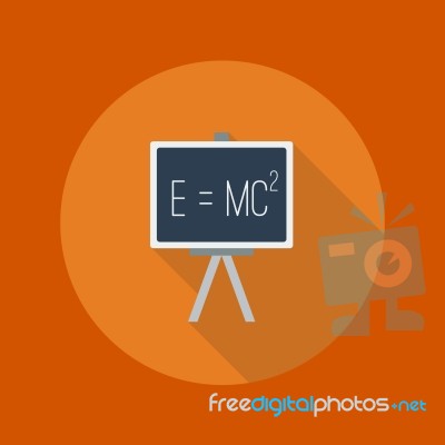 Education Flat Icon. Blackboard Stock Image