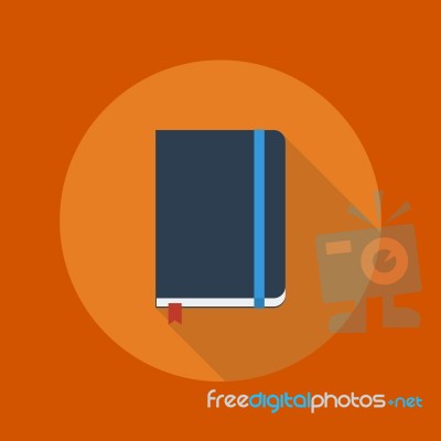 Education Flat Icon. Notebook Stock Image