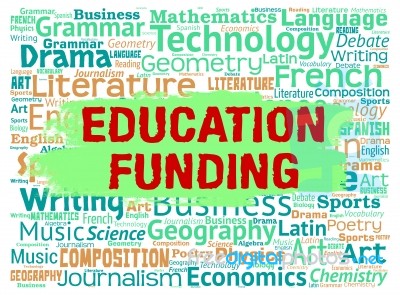 Education Funding Represents Tutoring Study And Money Stock Image