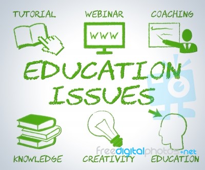 Education Issues Represents Web Site And Affairs Stock Image