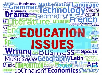 Education Issues Represents Words Studying And Learn Stock Image