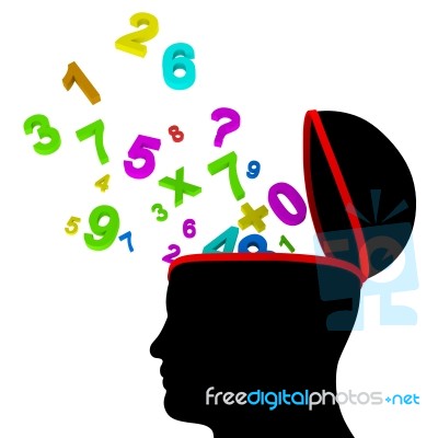 Education Numbers Represents Study Learn And Digits Stock Image