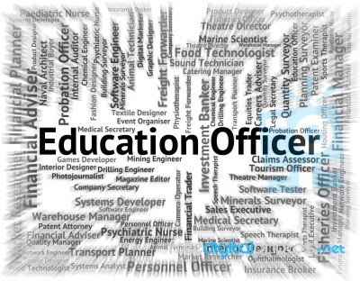 Education Officer Means Occupation Occupations And Educated Stock Image