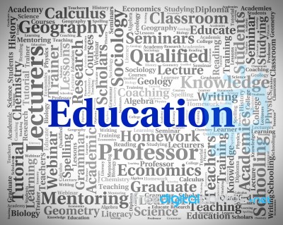 Education Word Represents Learn Learned And Studying Stock Image