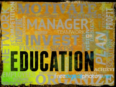 Education Words Shows Develop School And Learning Stock Image