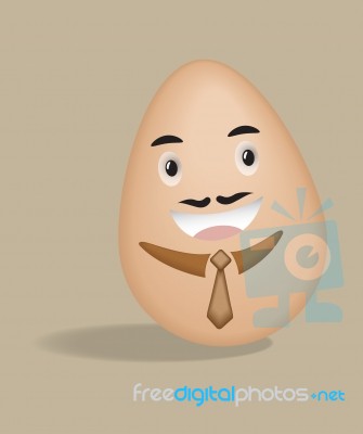 Egg Businessman Stock Image