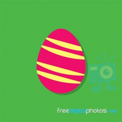 Egg Easter Flat Icon   Illustration Stock Image