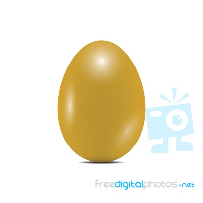 Egg Gold Realistic Design  Illustration Stock Image