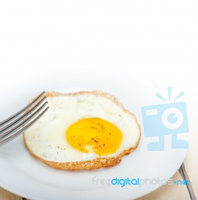 Egg Sunny Side Up Stock Photo