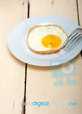 Egg Sunny Side Up Stock Photo