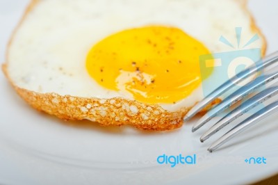 Egg Sunny Side Up Stock Photo