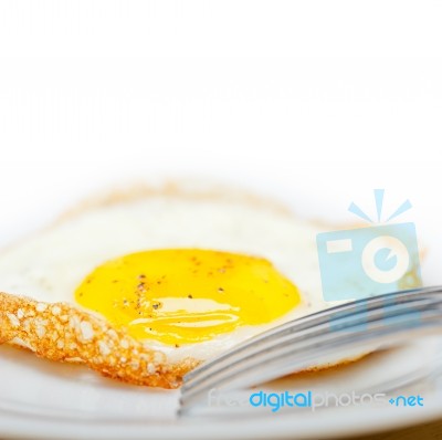 Egg Sunny Side Up Stock Photo