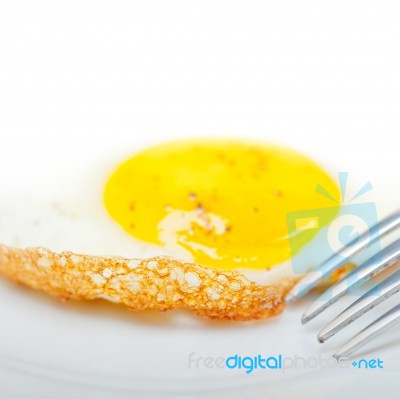 Egg Sunny Side Up Stock Photo