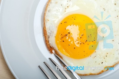 Egg Sunny Side Up Stock Photo