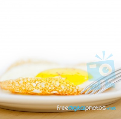 Egg Sunny Side Up Stock Photo