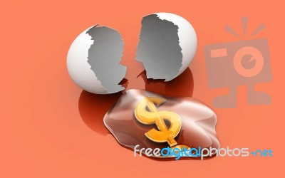 Egg With Dollar Stock Image