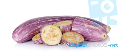 Eggplant Isolated On A White Background Stock Photo