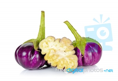 Eggplant Isolated On A White Background Stock Photo