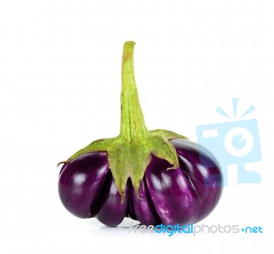 Eggplant Isolated On A White Background Stock Photo