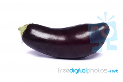 Eggplant On White Background Stock Photo