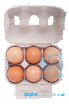 Eggs In Carton Stock Photo