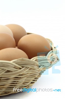 Eggs In One Basket Stock Photo