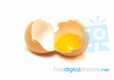 Eggs Isolated On White Background Stock Photo