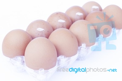 Eggs Isolated On White Background Stock Photo