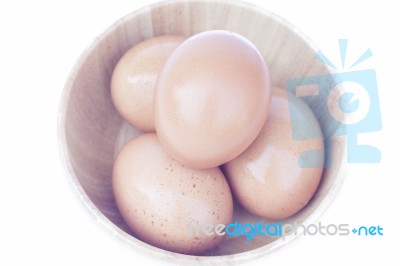 Eggs Isolated On White Background Stock Photo