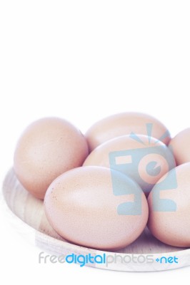 Eggs Isolated On White Background Stock Photo