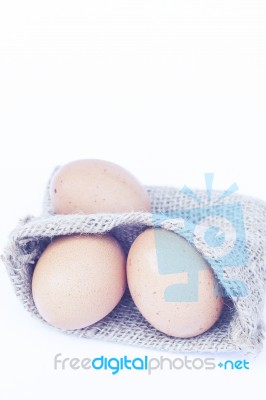 Eggs Isolated On White Background Stock Photo