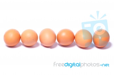 Eggs On A White Background Stock Photo