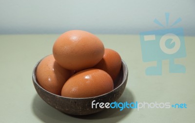 Eggs On Bowl Stock Photo