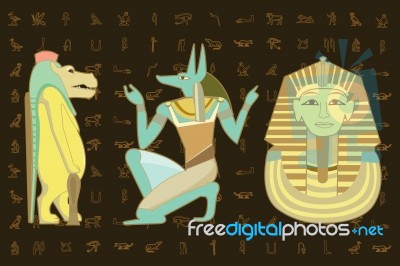 Egyptian Character Design Stock Image