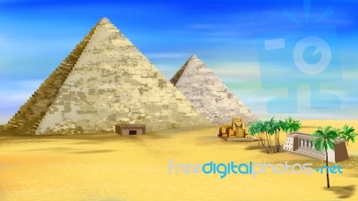 Egyptian Pyramids Stock Image