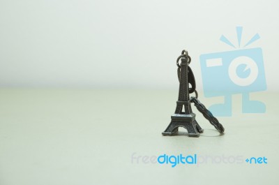 Eiffel Key Ring Souvenir Stock Photo