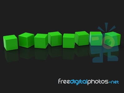 Eight Blank Blocks Show Copyspace For 8 Letter Word Stock Image