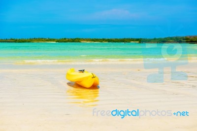 El Garrapatero Beach On Santa Cruz Island In Galapagos Stock Photo